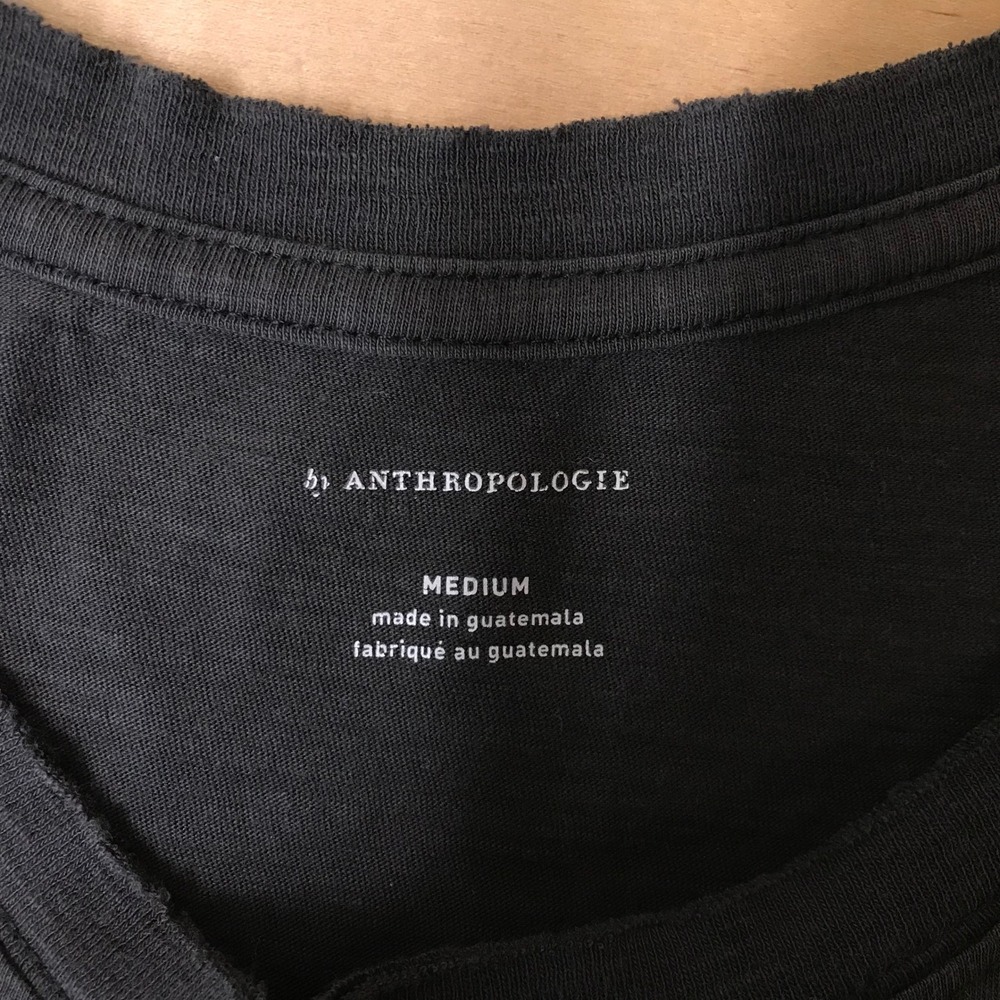 Anthropologie Adirondack State Park Hiking Club Graphic Tee Washed Black Medium - Picture 7 of 8
